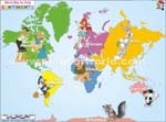 Carte du monde pour des enfants