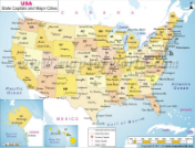 USA Major Cities Map