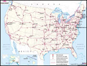 USA Major Cities Map