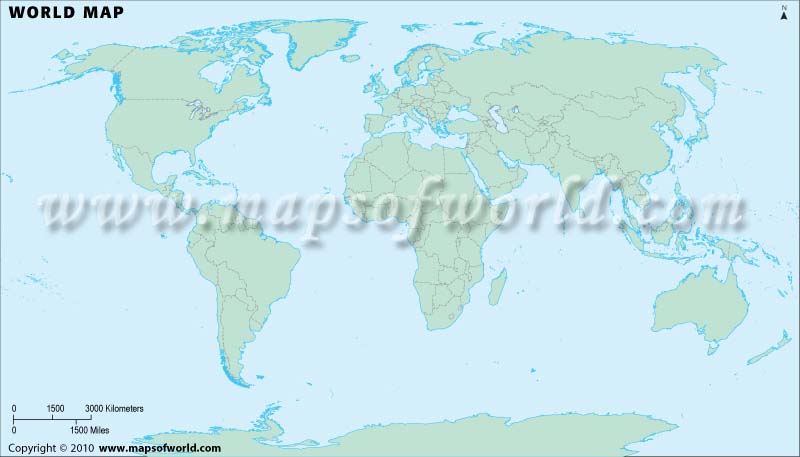 World Map Unlabeled