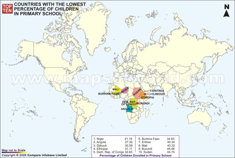world map for children. [Clickable Map] World Top Ten