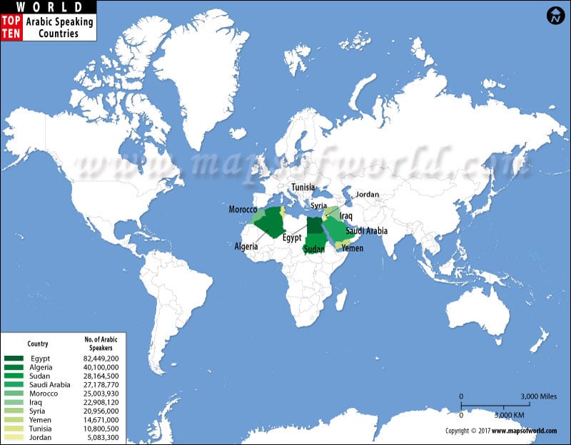 World Map In Arabic
