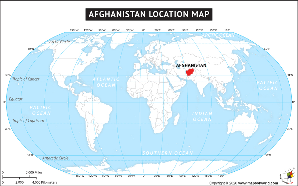 Afghanistan Location Map