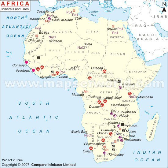 Africa Minerals Map