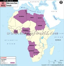 African Countries with Sex Ratio greater than One