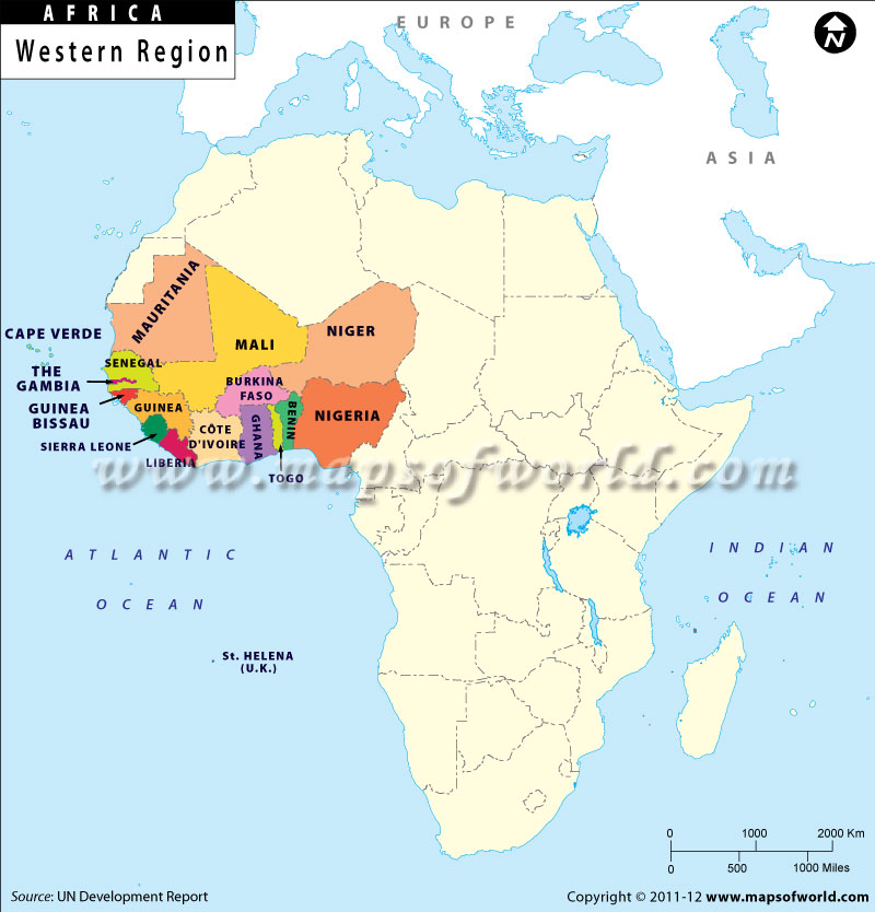 Western Africa Map