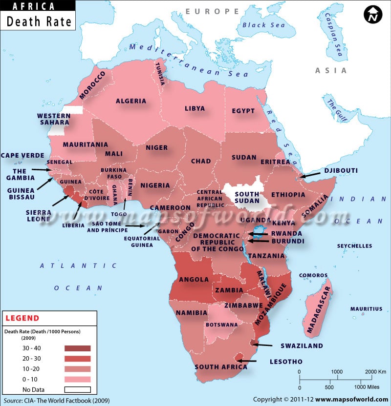 African Countries by Death Rate