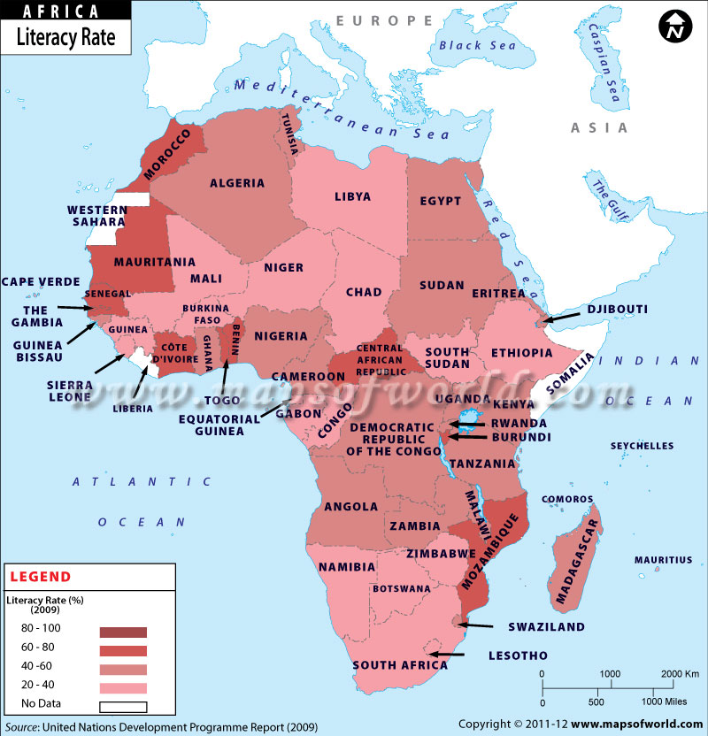 African Countries by Literacy Rate