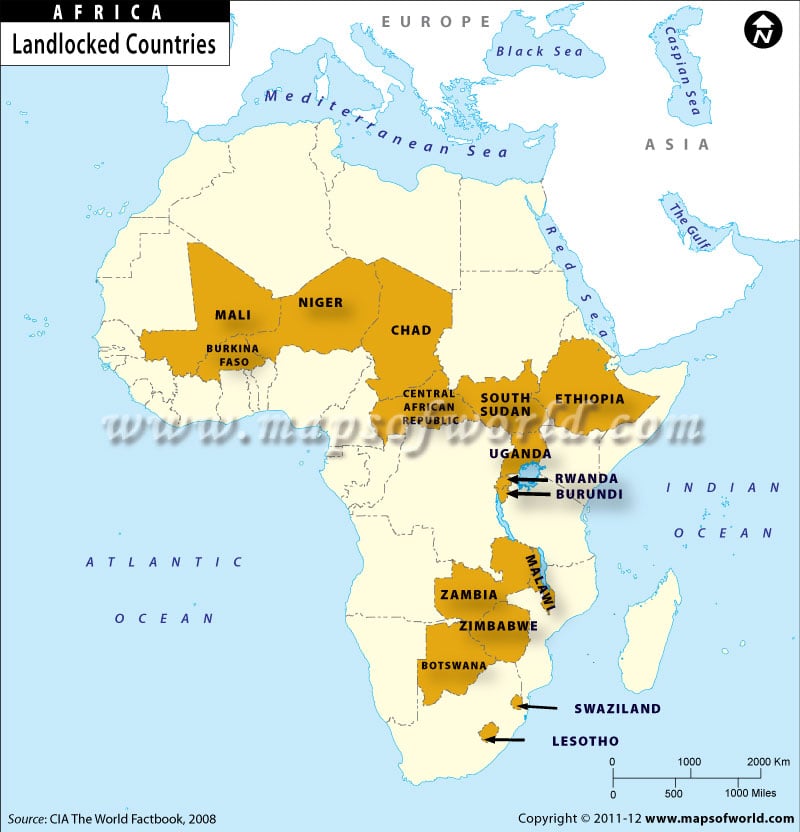 Landlocked Countries In Africa