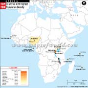 African Countries with Highest Population Density