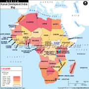 African countries by Human Development Index