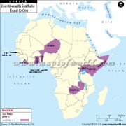 African Countries with Sex Ratio equal to One