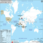 Map of Ebola Affected Countries and Areas