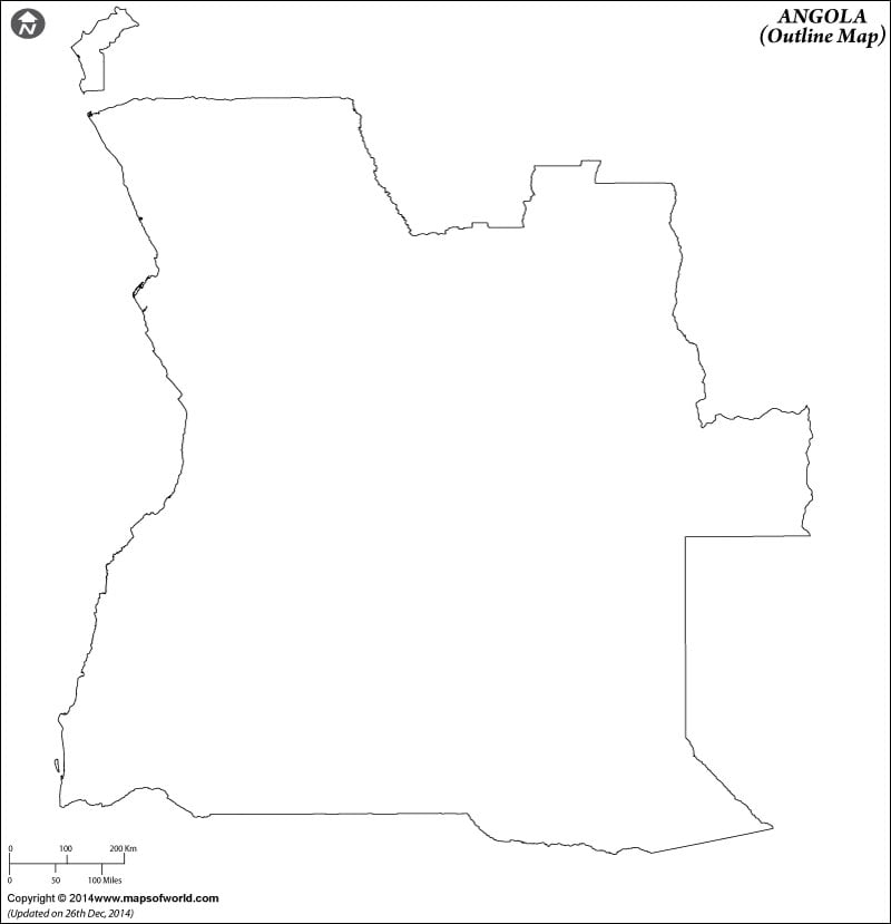Angola Time Zone Map