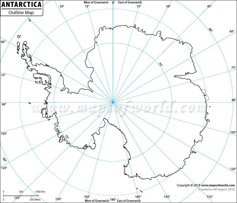 Antarctica Outline Map