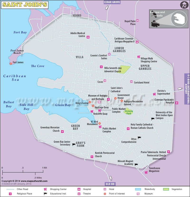 Saint Johns Map