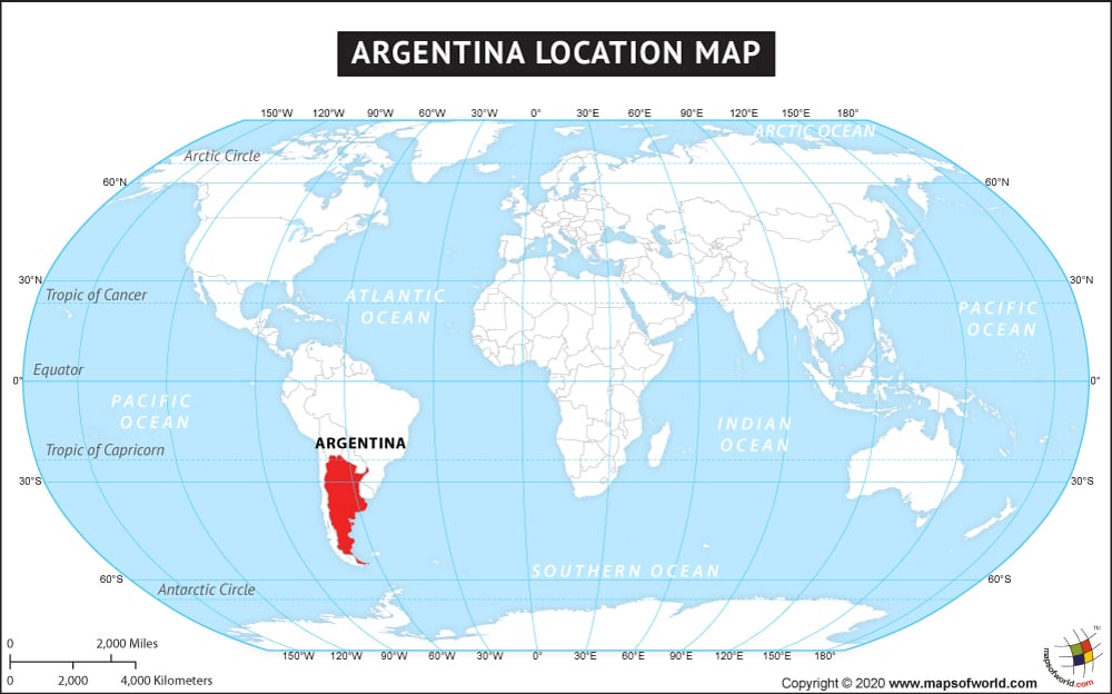 Where Is Argentina Located Location Map Of Argentina