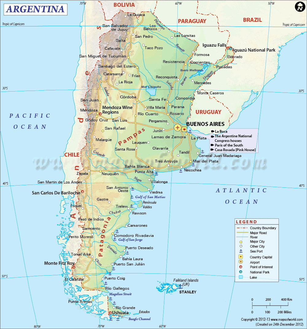 Argentina Map Map Of Argentina Map Of Argentine Republic