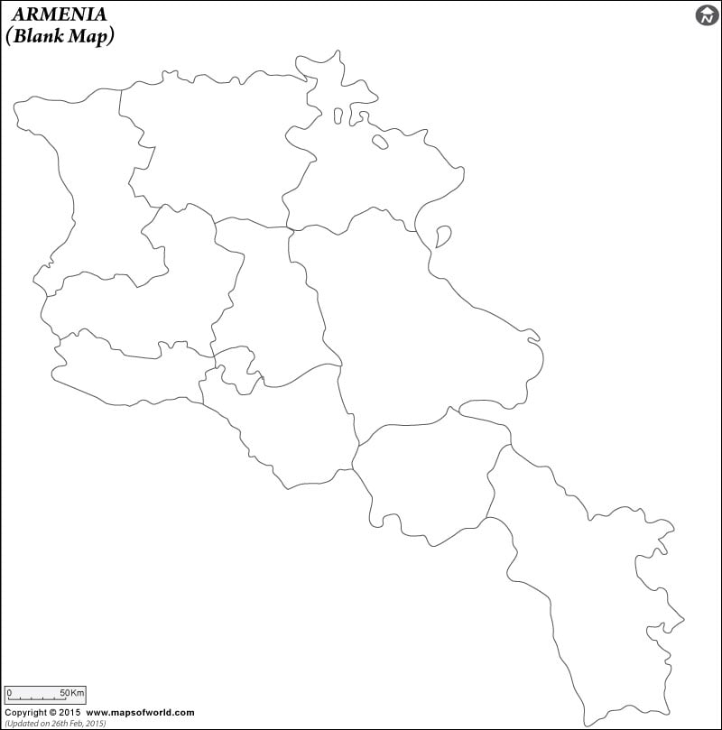 Armenia Blank Map