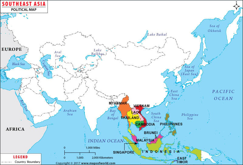 North Asia Map