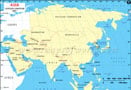 Asia Lat Long Map