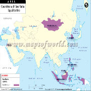 Asian Countries with Sex Ratio equal to One