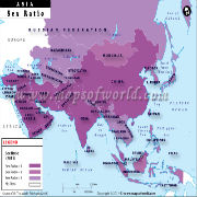 Asian Countries by Sex Ratio