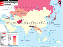 Asian Countries with Highest Death Rate