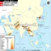 Asian Countries with Lowest Female Life Expectancy at Birth