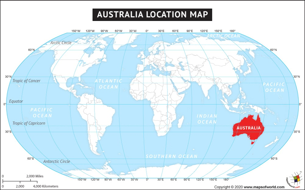 Where Is Australia Located Australia Location In The World Map