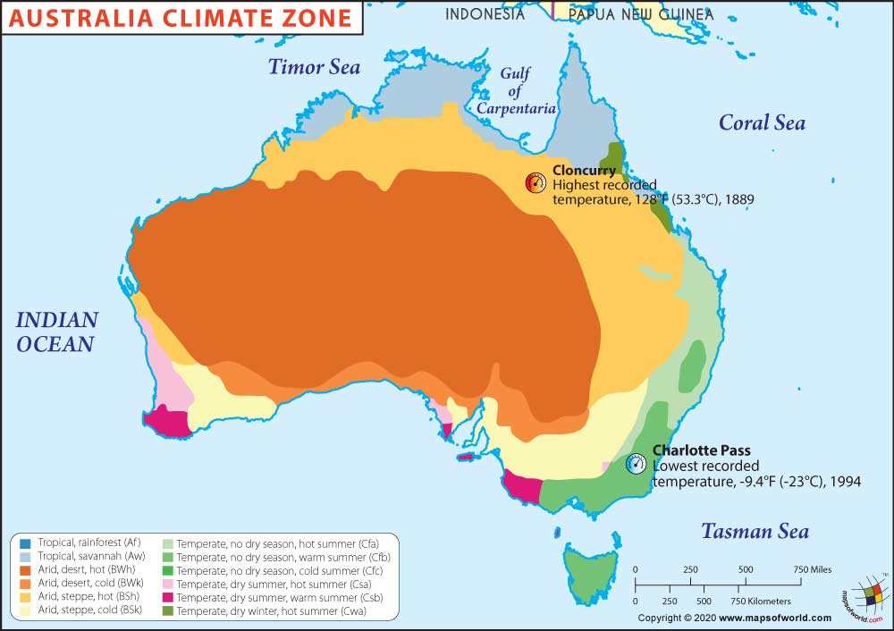 Climate Map Of Australia