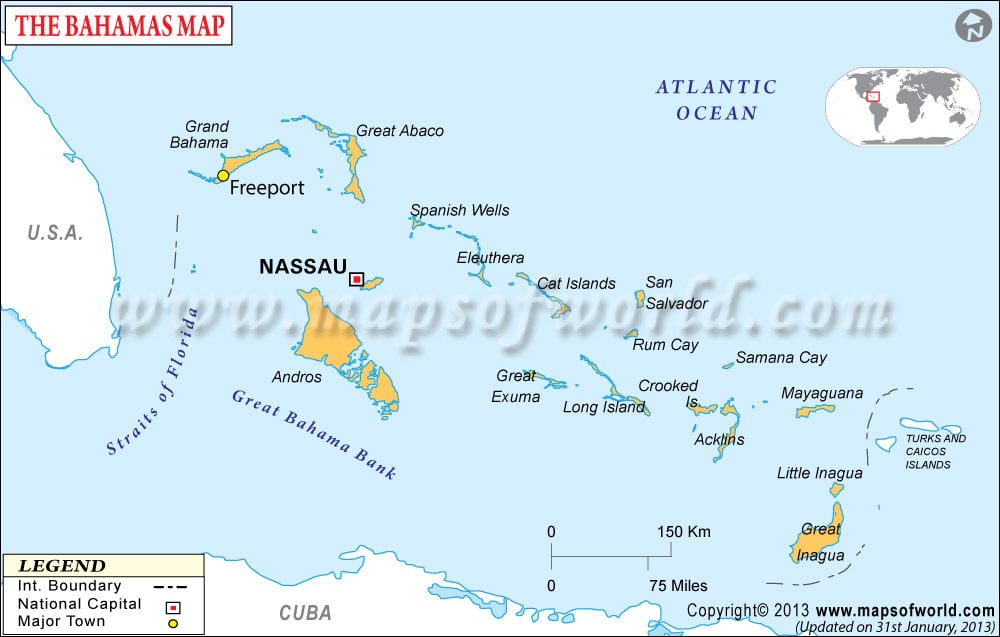 Bahamas Map Map Of Bahamas