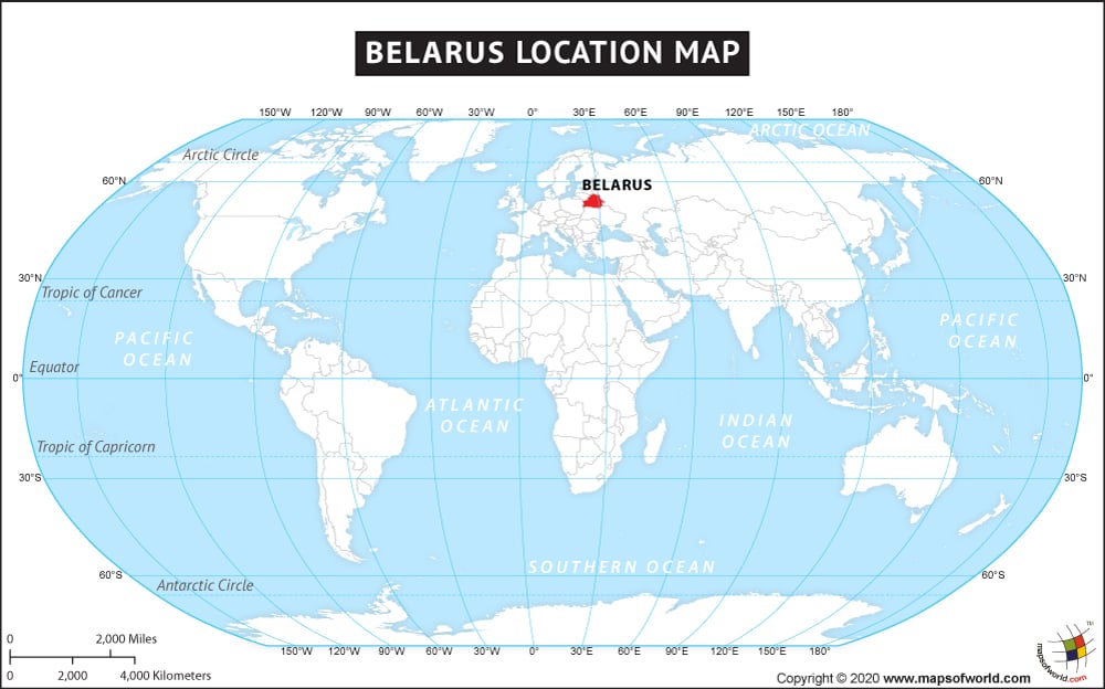 Where Is Belarus Located Location Map Of Belarus
