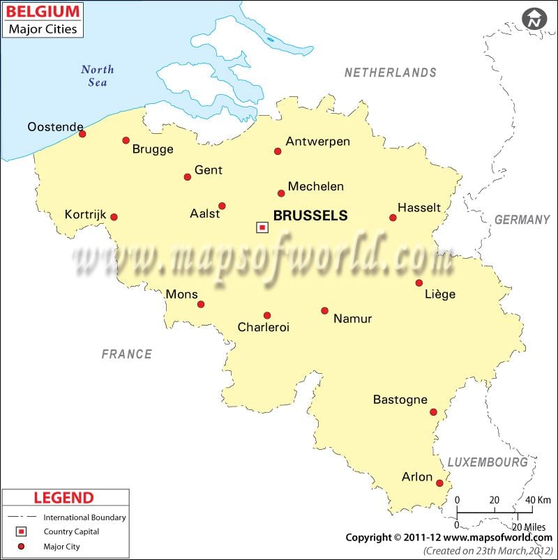 Belgium Cities Map Cities In Belgium