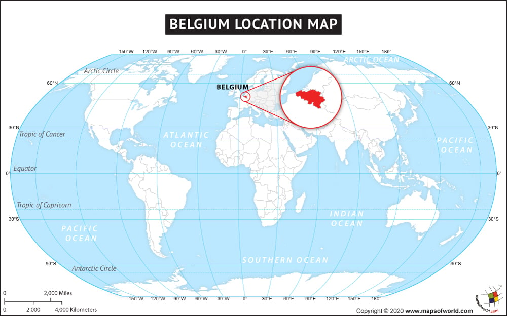 Where Is Belgium Located Location Map Of Belgium