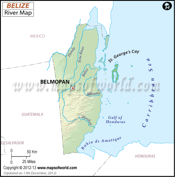 belize river map