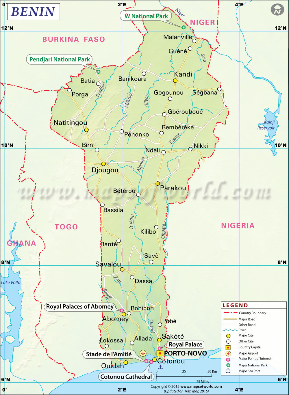 Benin Map Map Of Benin Maps Of World