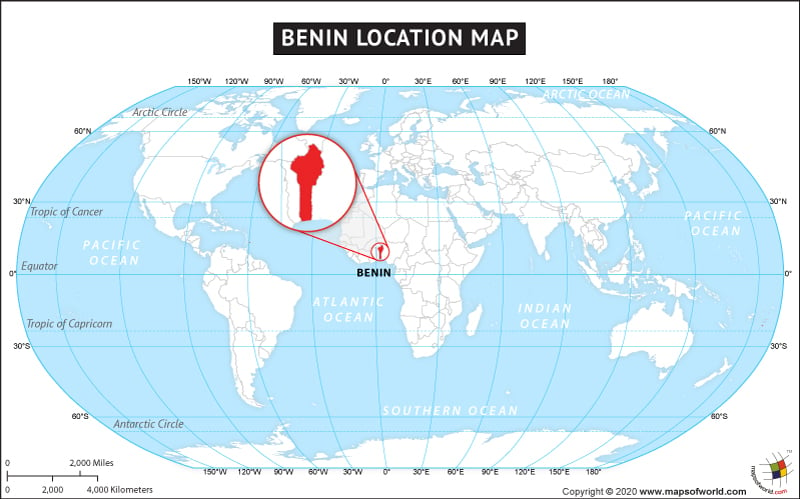 Where Is Benin Located Location Map Of Benin