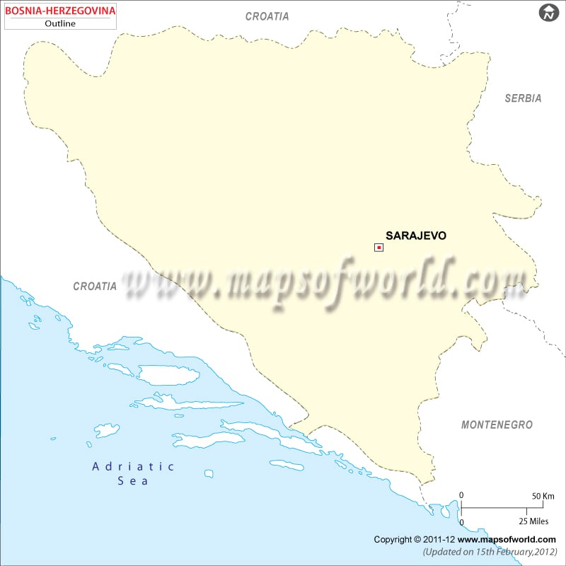 Bosnia Time Zone Map