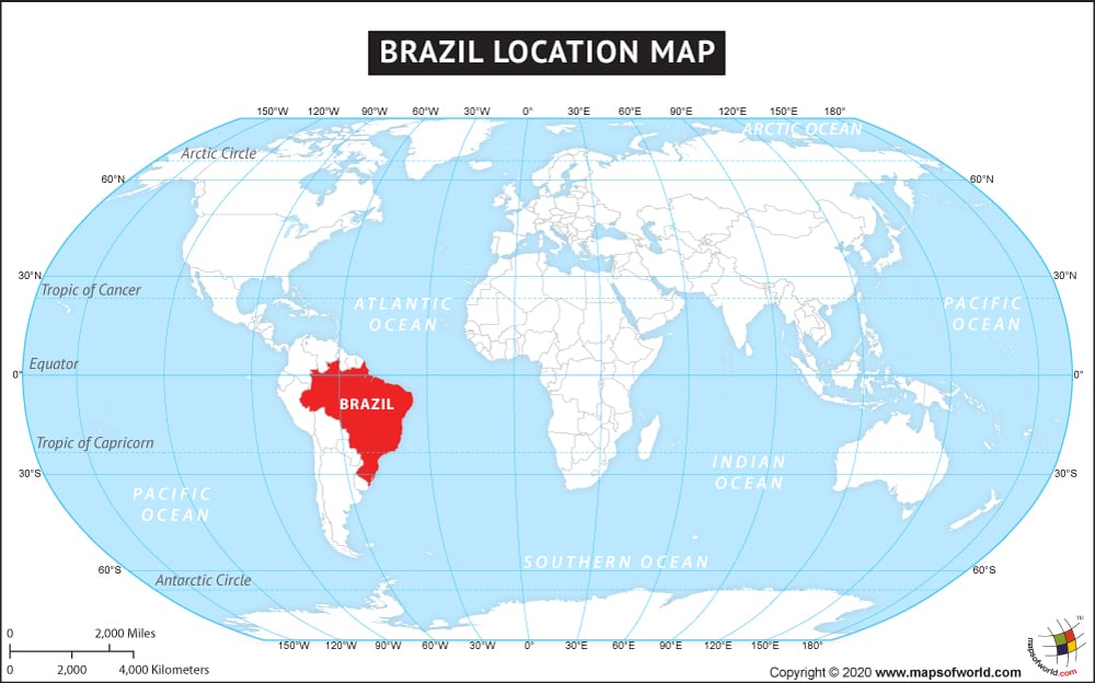 Where Is Brazil Located Location Map Of Brazil