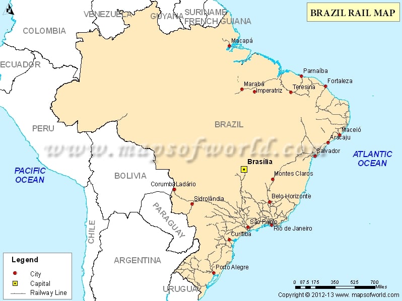 Brazil Rail Map