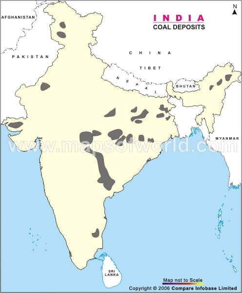 India Coal Deposits Map