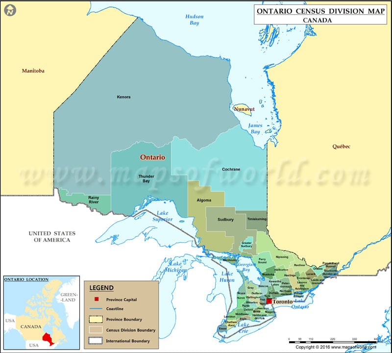 Ontario Counties Map Counties In Ontario
