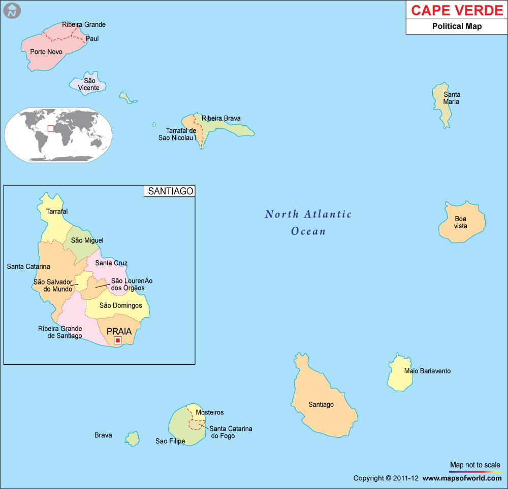 Cabo Verde Map Map Of Cabo Verde Cape Verde