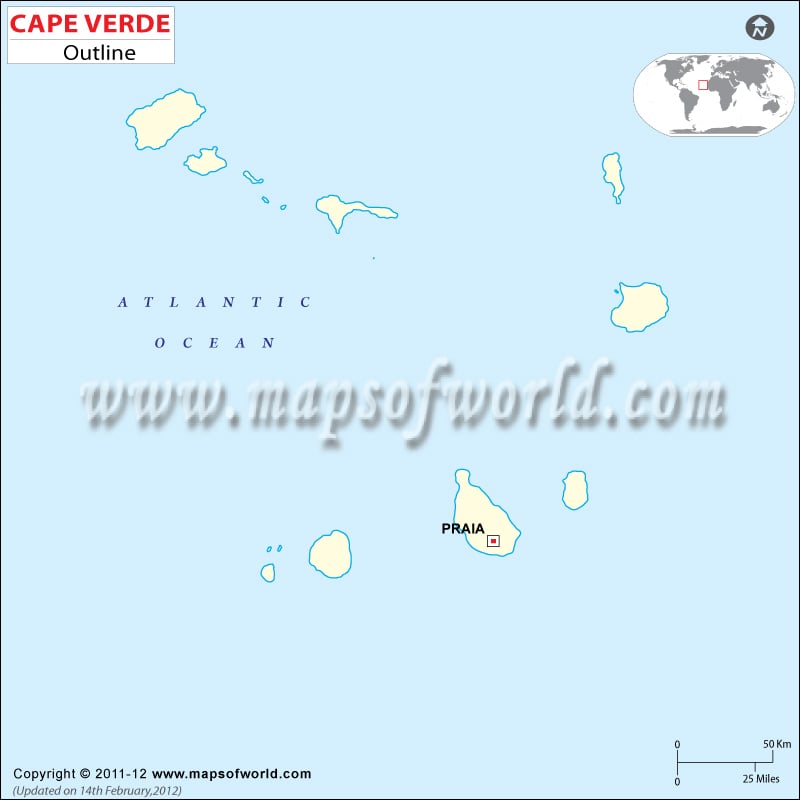 Cape Verde Time Zone Map