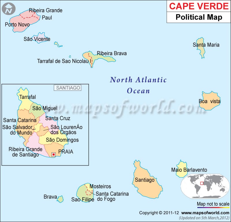 Where Is Cape Verde Located Location Map Of Cape Verde