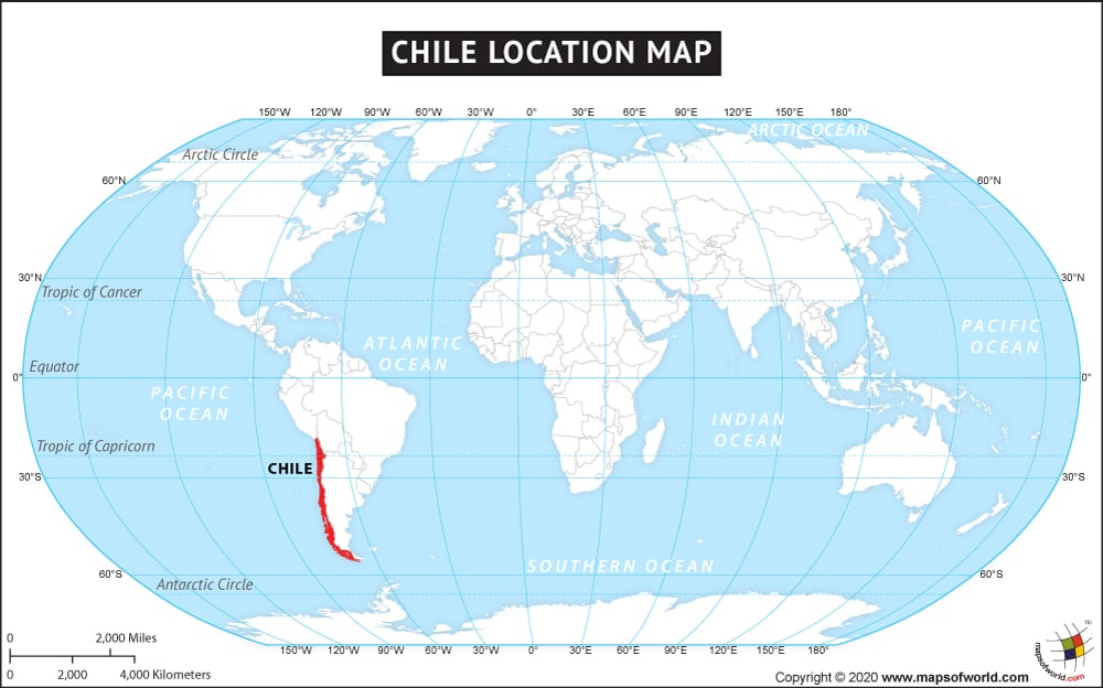 Where Is Chile Located Location Map Of Chile