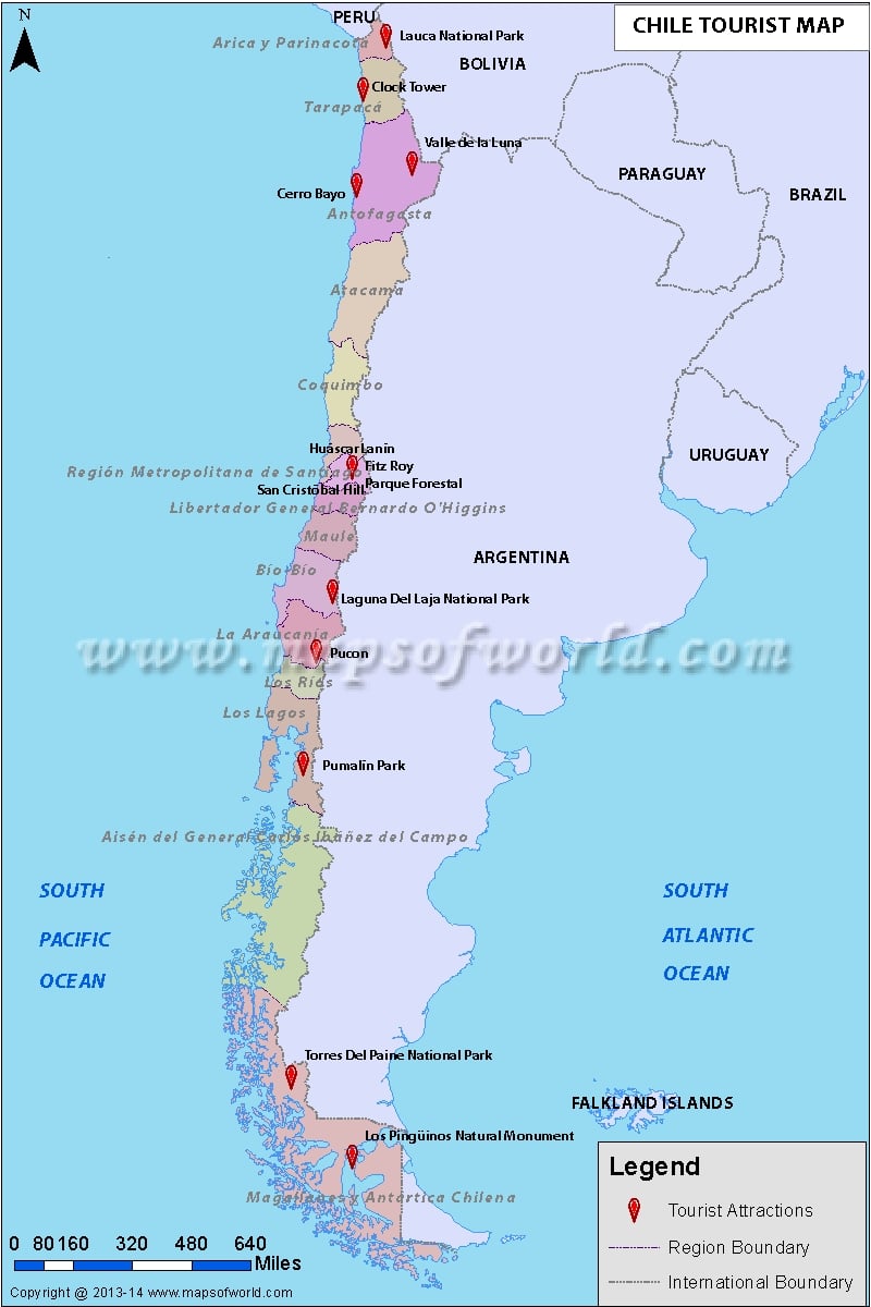 Chile Travel Map
