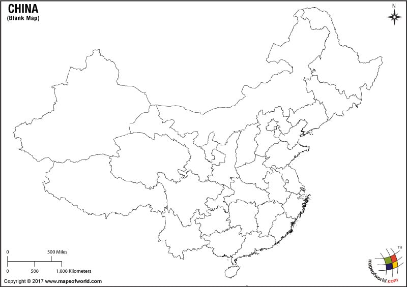 Blank Map Of China China Outline Map