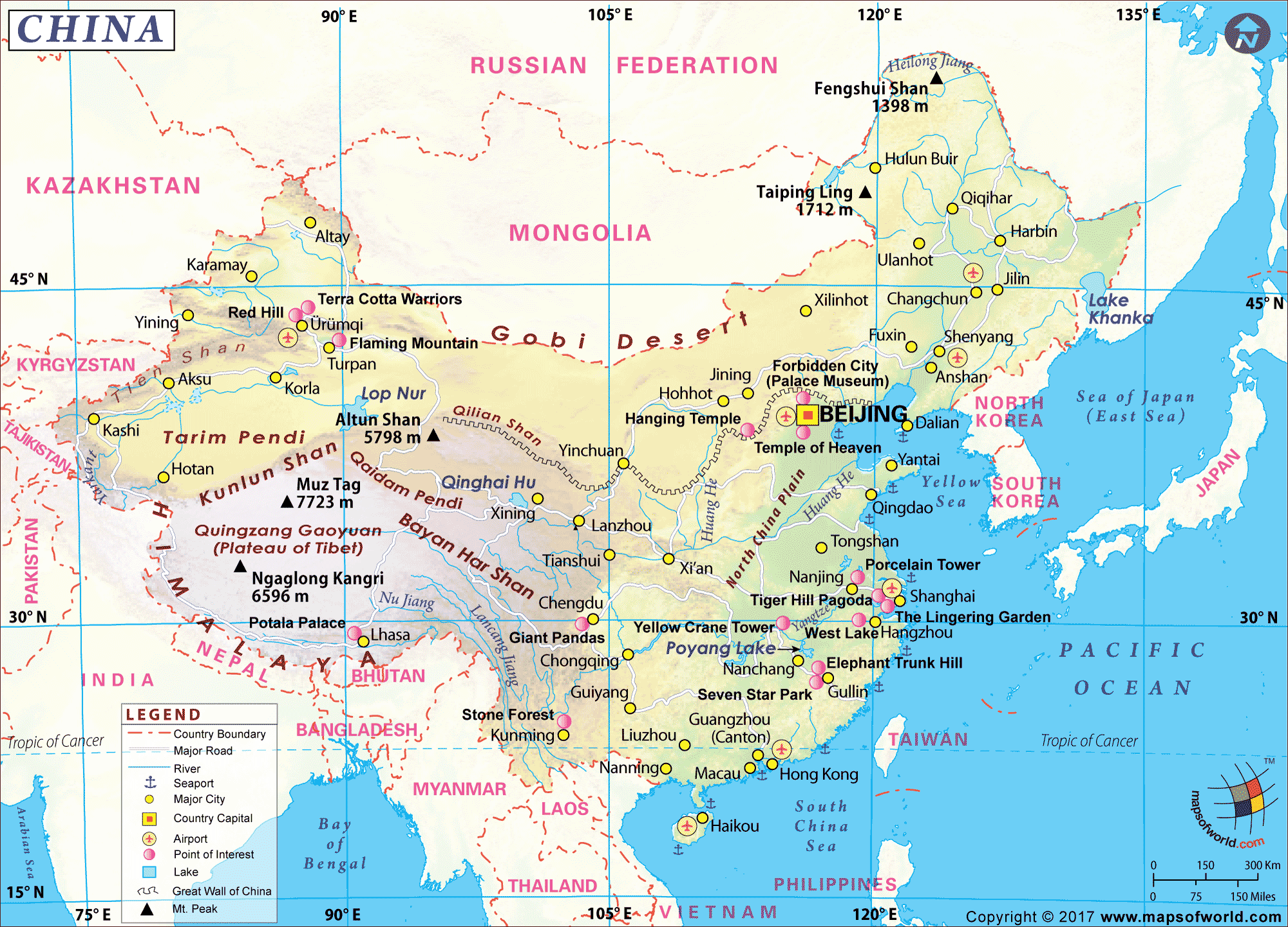 Large China Map Image